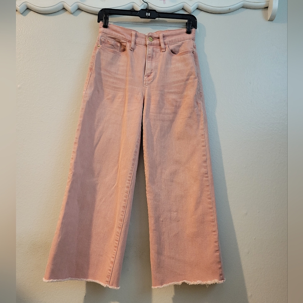 Frame Denim Light Pink Le Vintage Wide Leg Jean